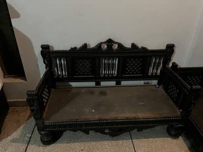 Wooden sofa set