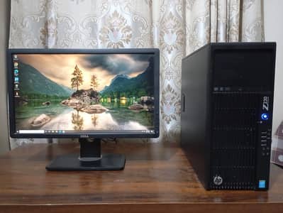 HP Z230 Desktop Tower with Computer Table and Zoltrix Speakers