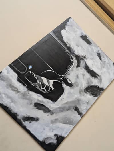 black bmw painting