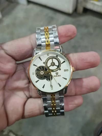 Rolex Style Men's Wrist Watch – Silver & Gold – New