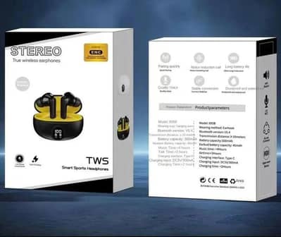 premium wireless Earbuds black yellow Bluetooth 5.3