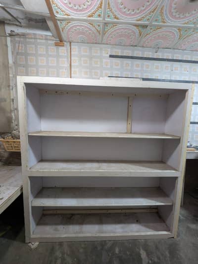 wooden shelves and counter available for sale