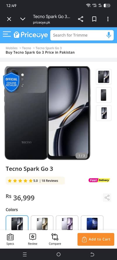 Tecno Spark Go 3 for Sale. . Exchange possible.