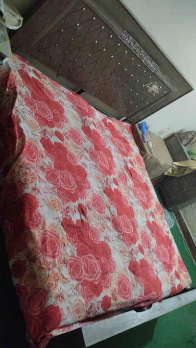 Double bed and 2 side tables