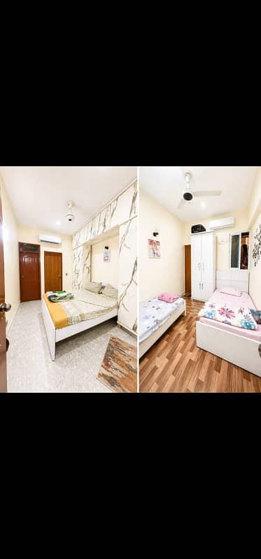 Apartment for rent 2 bed drawing dining 950 sq feet badar commercial dha phase 5 Karachi