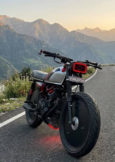 125 cc cafe racer modified whtsap 03348432119/03008897456