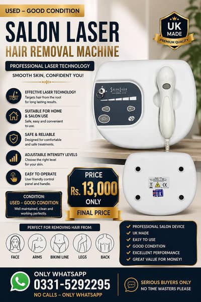 Salon Laser Hair Removal Machine | UK Made | Good Condition