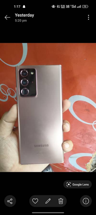 Samsung Galaxy Not 20 ultra 5G
