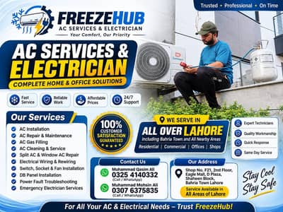 AC Repair, AC Service, Electrician Services AC installation