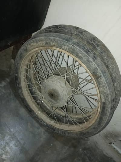 70cc bike complete wheel with tyre and tubes