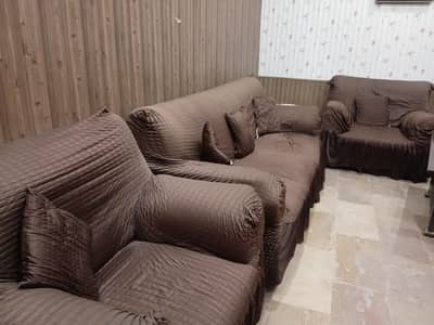 5 seater Sofa set with Cover and Cousin