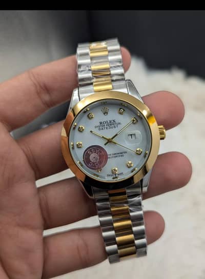 Rolex marble dial mens watch
