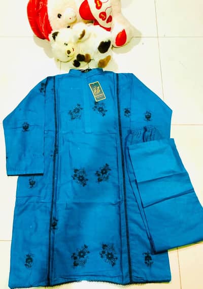 FD brand present Cotton stitch 2 pices embroidery dress