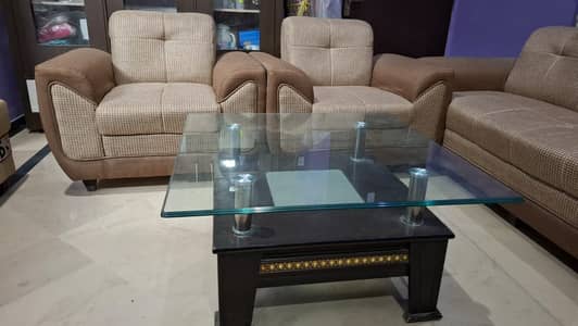 Like Brand New, 7-Seater Sofa Set and Table