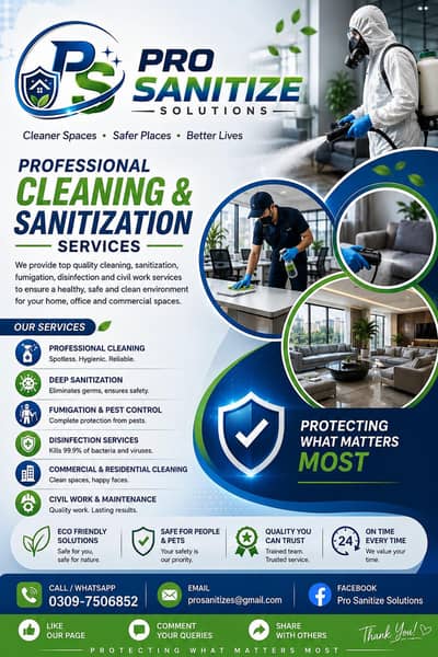 Fumigation, Pest Control & Deep Cleaning Services
