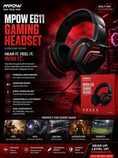 MPOW EG11 GAMING HEADSETS