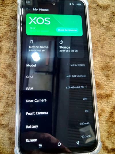 Infinix hot 60i 6+4/128gb official PTA price final Last End