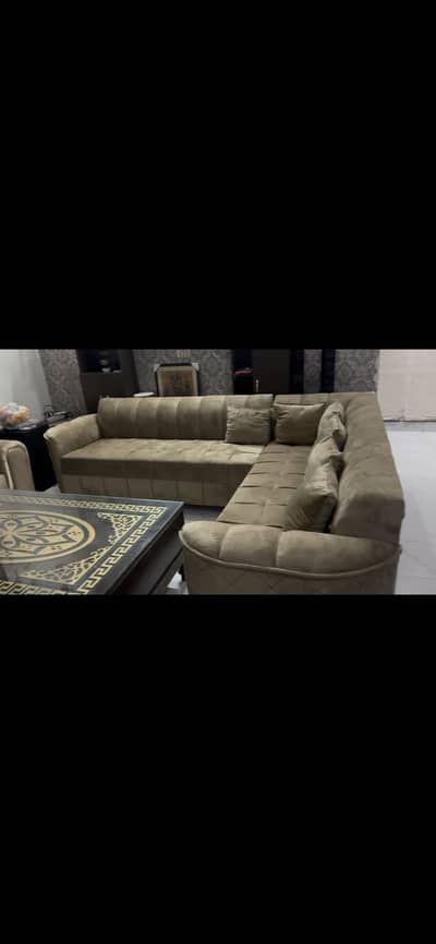 Branded and new l shape corner sofa set for sale on discount  rate