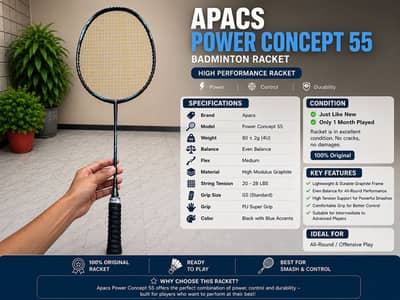 APACS POWER CONCEPT 55 badminton racket