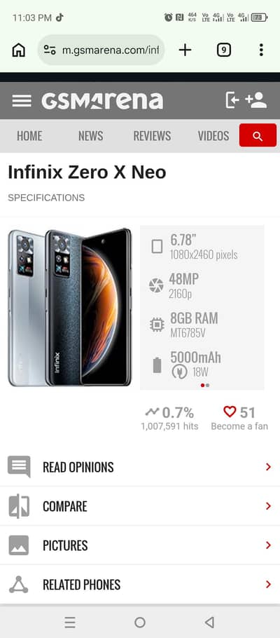 Infinix Zero X Neo