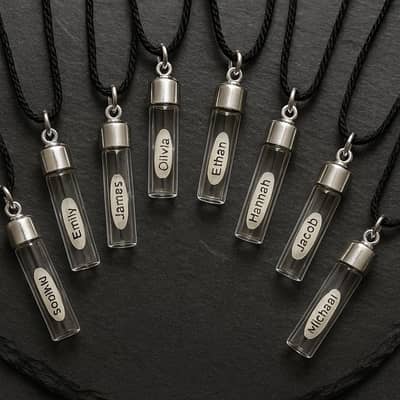 Personalized Name Keychain | Custom Mini Bottle Locket | Gift for Him