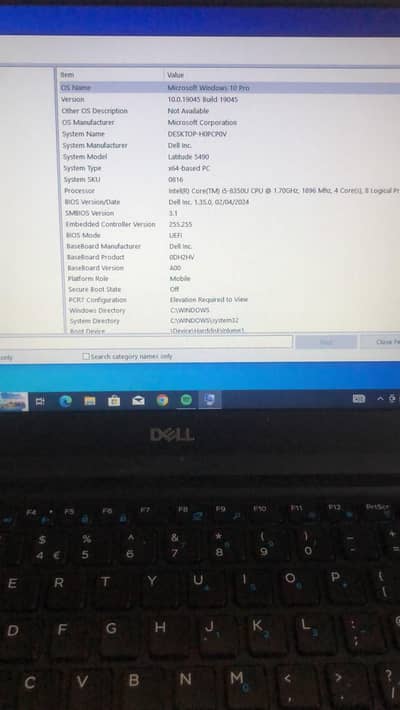 DELL LATITUDE 5490 i5 8 generation laptop candtion10/10 no scrchez
