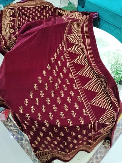 velvet maroon shawl