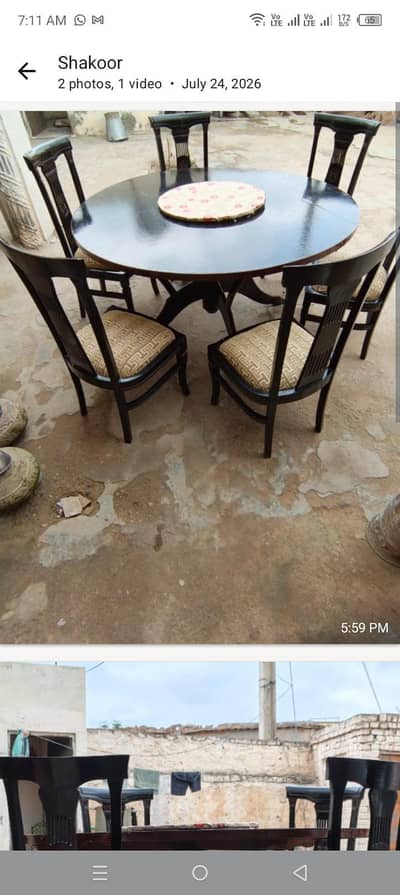 Daining table+ 6 chair's sell