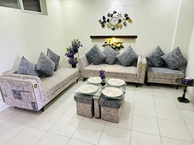 L shape sofa set