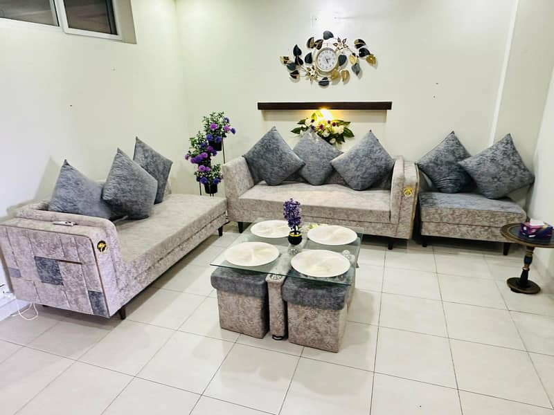 L shape sofa set 0