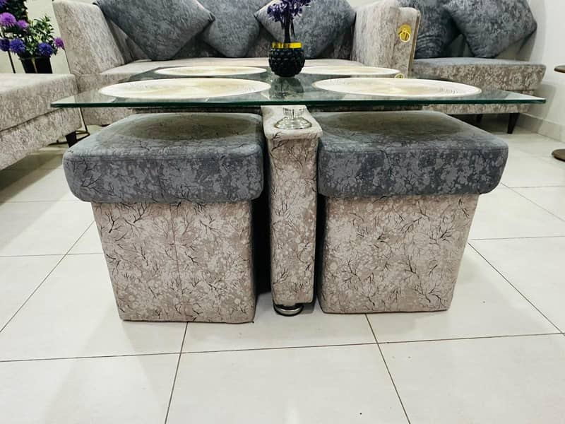 L shape sofa set 6