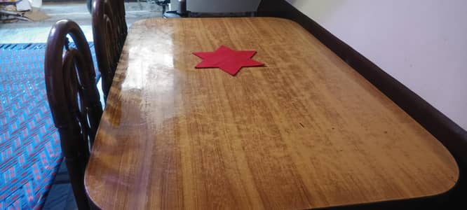 99%99 wood  dining table with 6 chairs