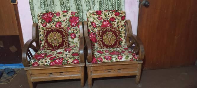 wooden armchairs