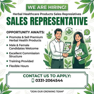 Sales Representatives Required (Male / Female) - Herbal Personal Care
