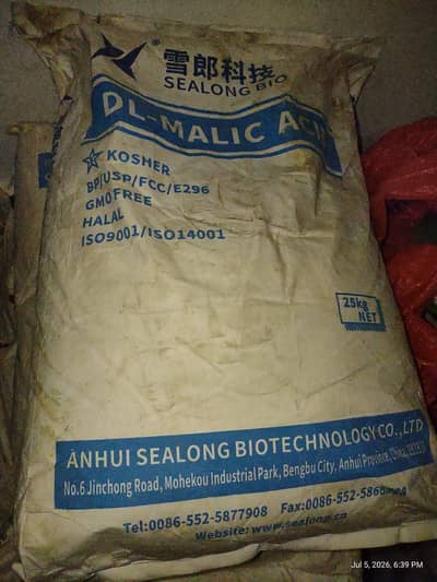 Malic acid food grade halal