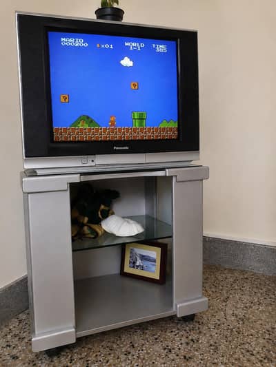 Panasonic 29 inch CRT TV with Original TV Trolley/Stand - Working Cond