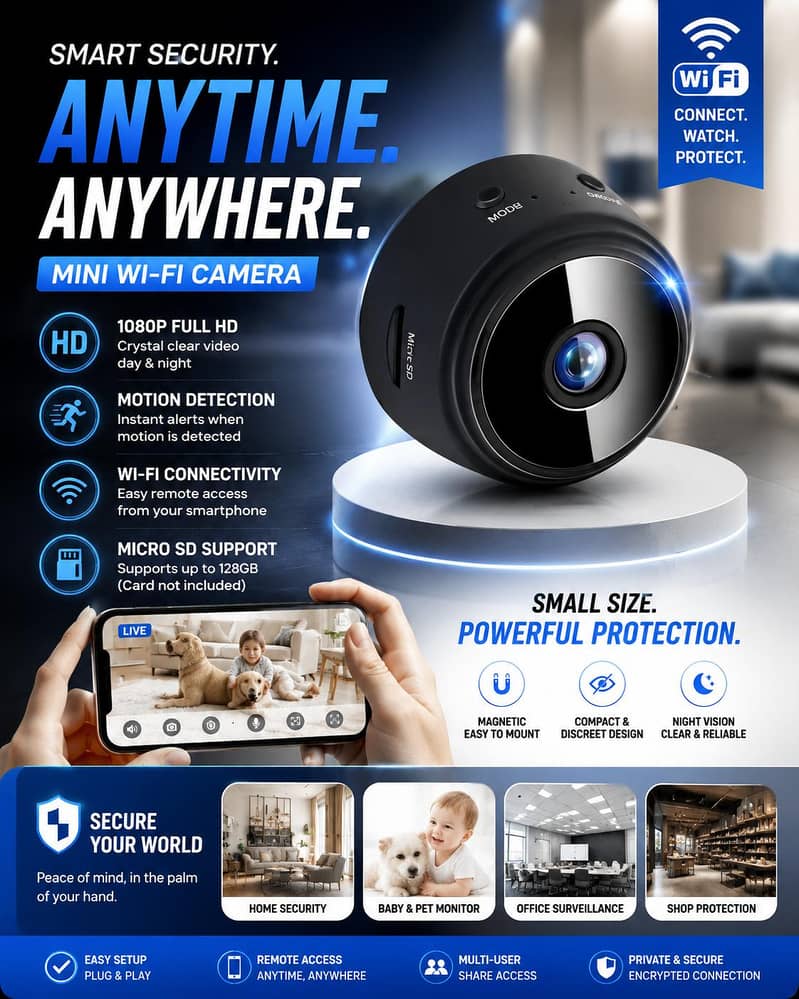 Mini wireless WiFi camera 1