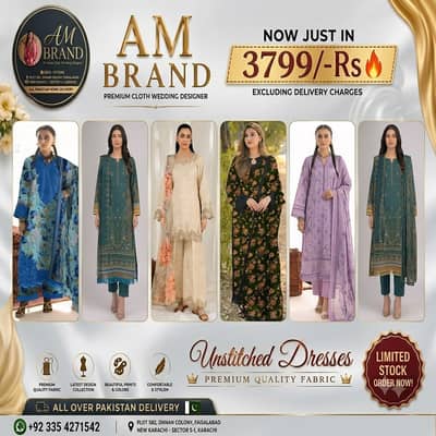 *Latest Unstitched Lawn Suits | 2 Piece | Premium Quality | 3 PC SUIT