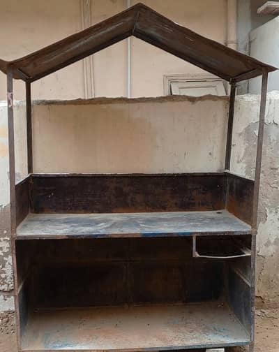 Heavy Duty Iron Food Counter / Commercial Stall with Roof