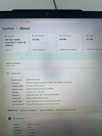 Lenovo Yoga 7i 11th Gen Core i7