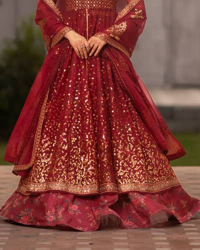 Gulzar – Red 3-Piece Formal Dress (Like New)