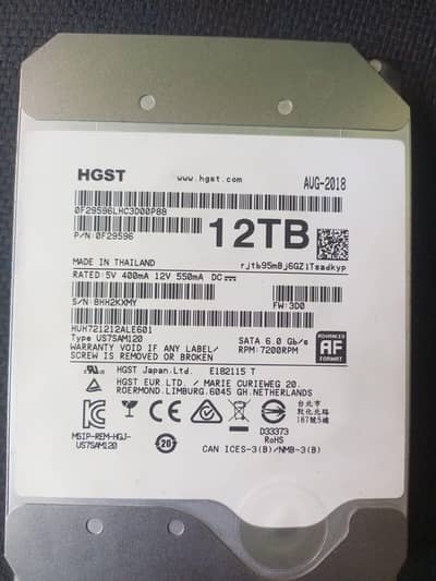 12 TB Hard disk for sell call 0/3/0/2/7/0/5/5/8/0/1