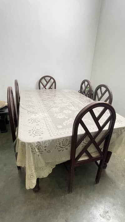 6 chairs Wooden Dining Table