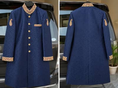 Banarsi sherwani with kulla
