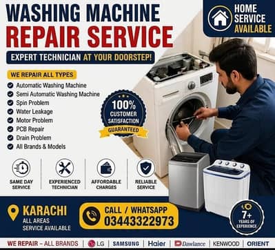 any type washing machine technician