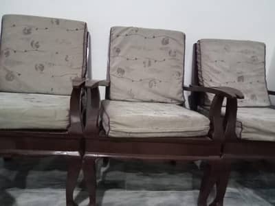 4 Sheesham Wood Chairs for Sale with sitting cushions