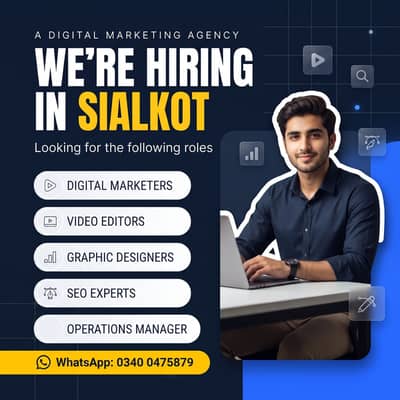 Hiring: Graphic Designer, Video Editor, SEO Expert, Digital Marketer