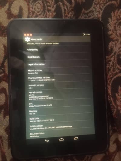 Kindle fire tablet