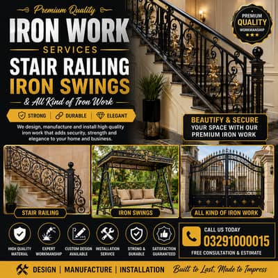 Window Grills, Gates, Railings & Balcony Railing , Iron Work Services