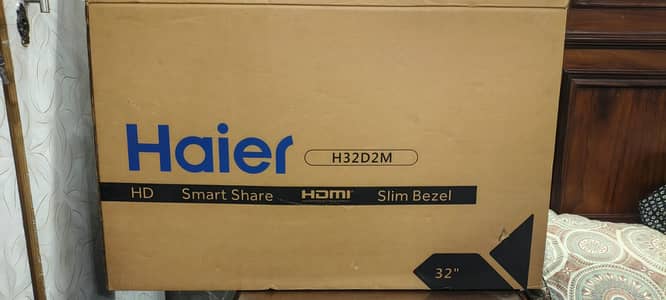 Haier 32 Inch LED TV (Model H32D2M) - Good Condition with Original Box